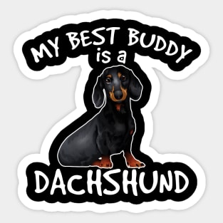 My Best Buddy Is A Dachshund Sticker